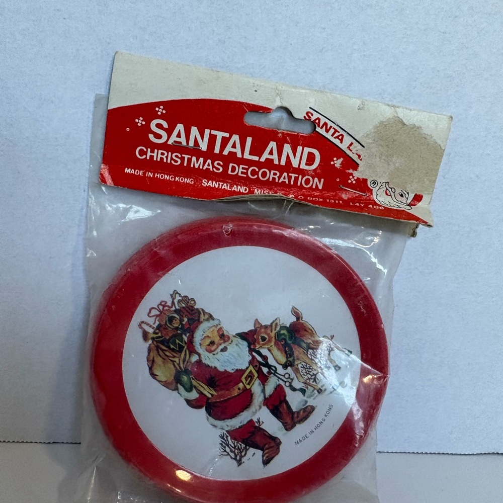 Vintage Santaland Christmas Coasters – Santa & Reindeer –New in Package